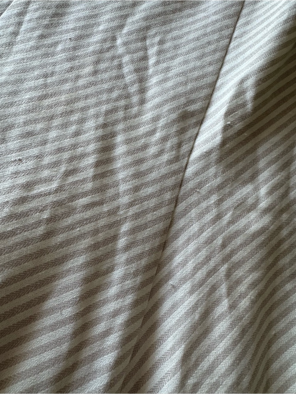 Ann Taylor Sz 6 Linen Blend Stripe Belted Midi Dress Vacation Coastal Beach - Picture 5 of 9